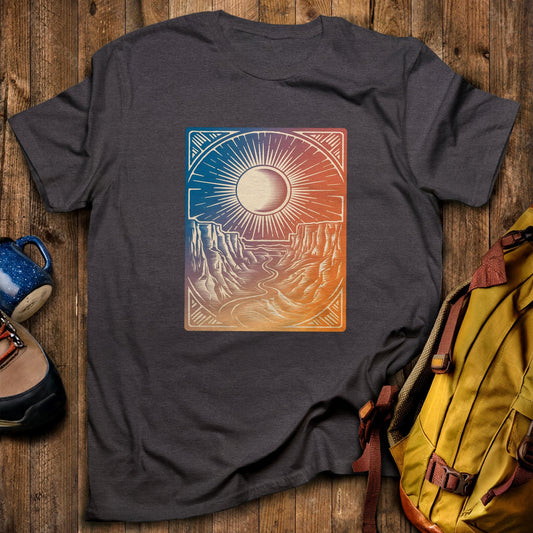 The Horizon Tarot T-Shirt Dark Heather Adventure and Outdoors Themed T-Shirt