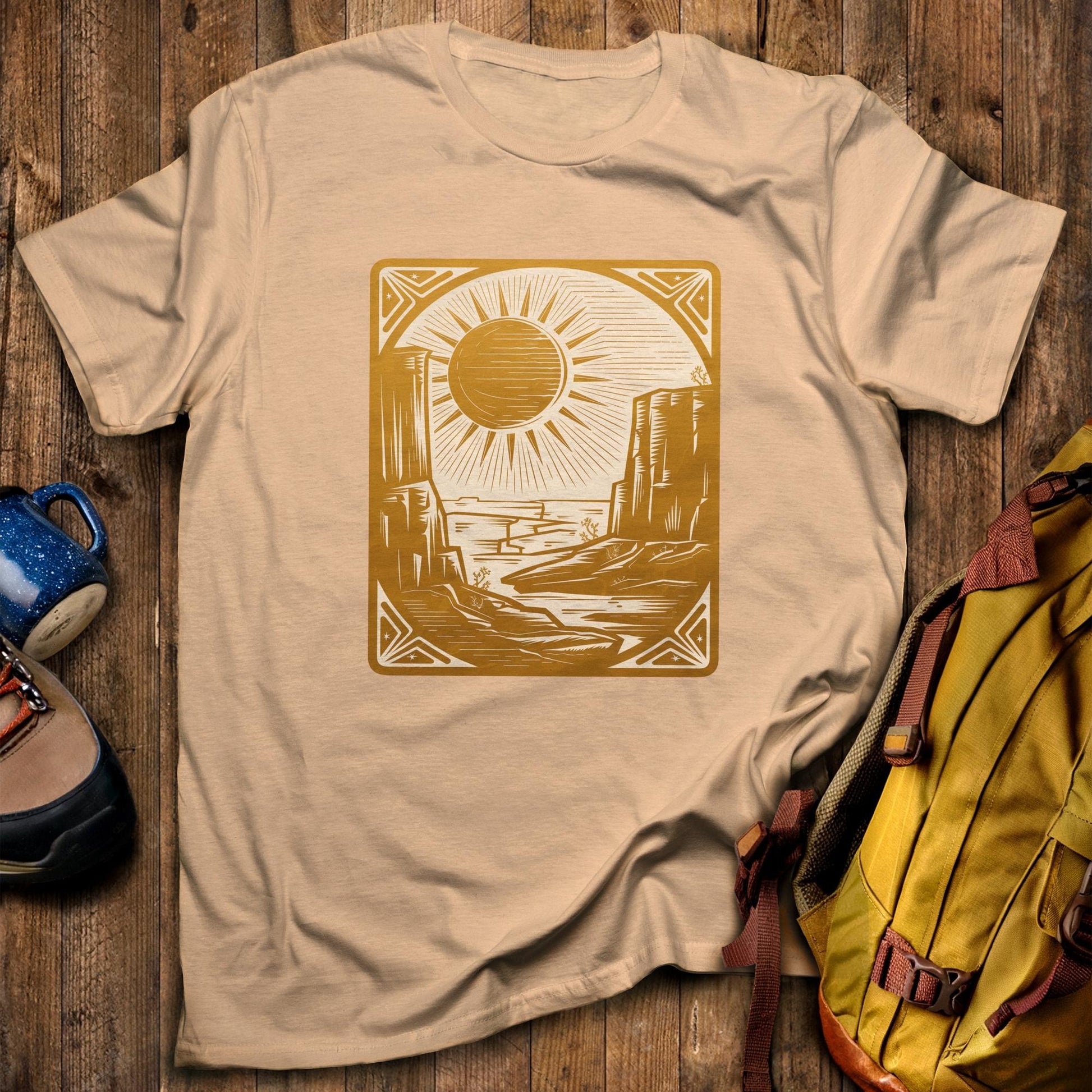 The Wanderer Tarot T-Shirt Sand Adventure and Outdoors Themed T-Shirt