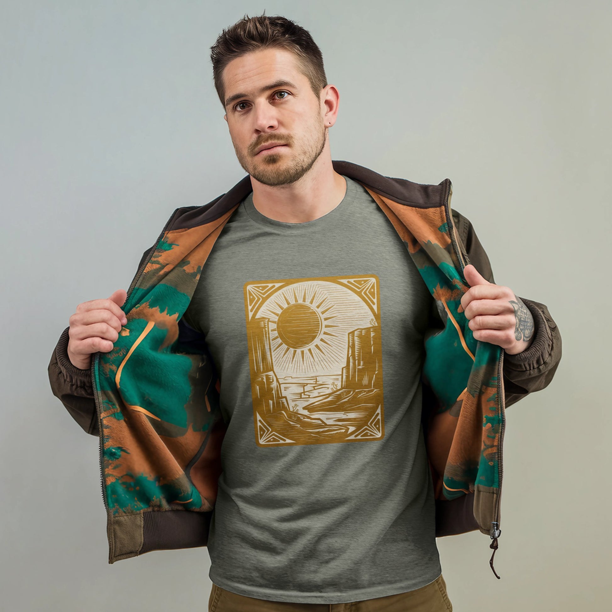 The Wanderer Tarot T-Shirt Adventure and Outdoors Themed T-Shirt