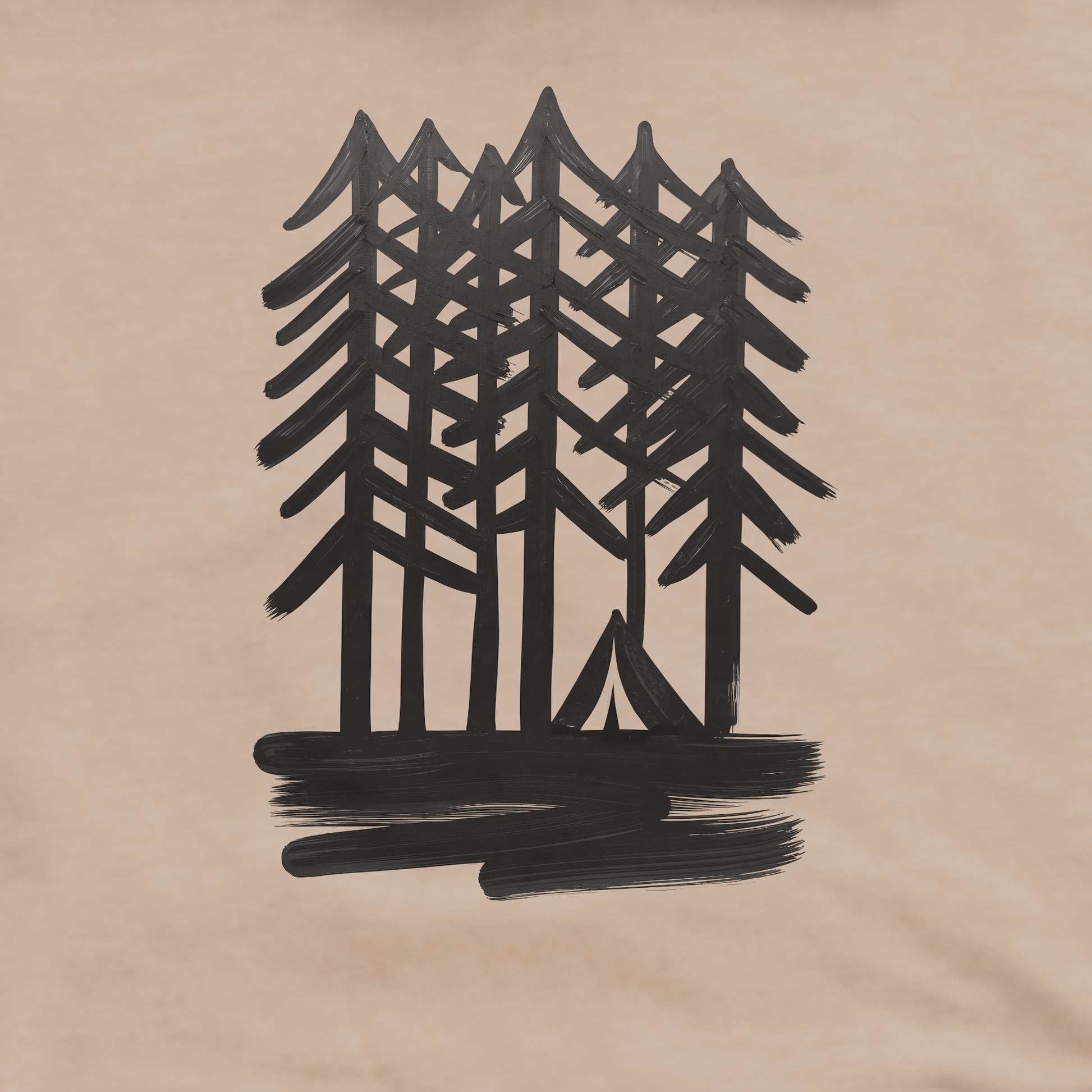 Tall Tree Painting Crewneck Sweatshirt Adventure and Outdoors Themed Sweatshirt