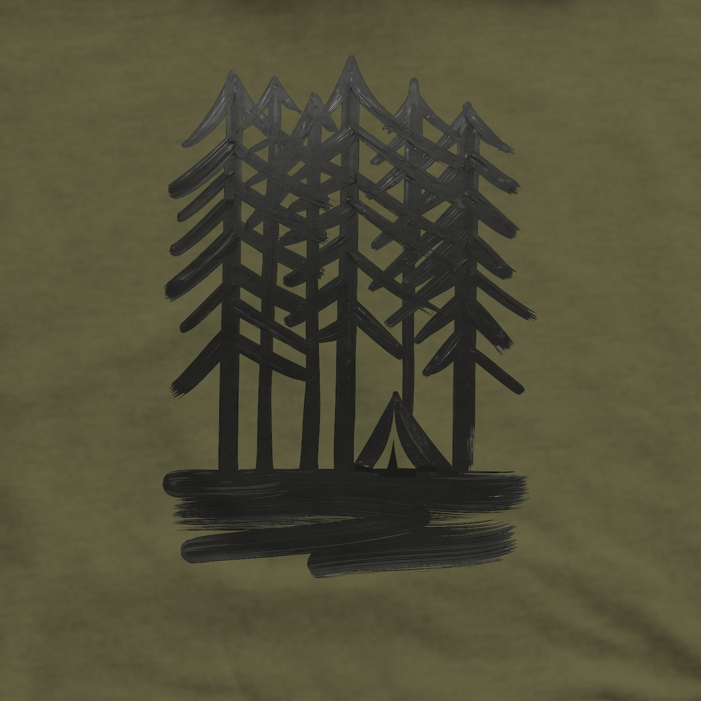 Tall Tree Painting Crewneck Sweatshirt Adventure and Outdoors Themed Sweatshirt