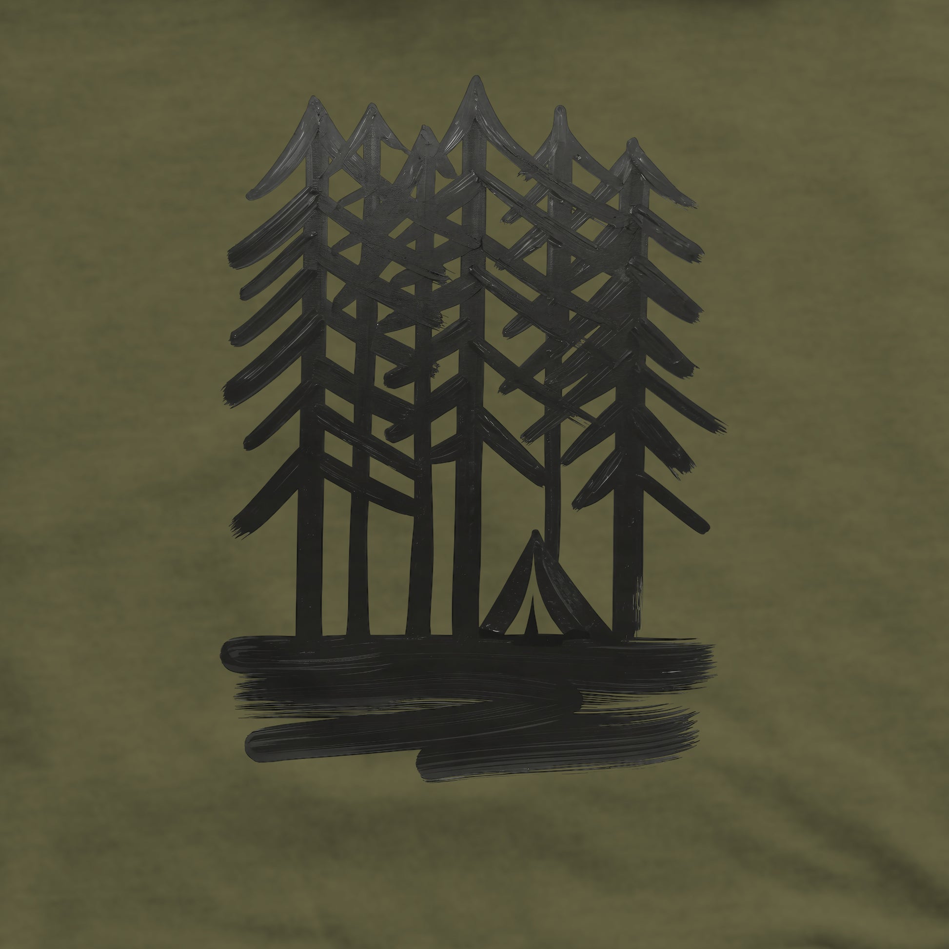 Tall Tree Painting Crewneck Sweatshirt Adventure and Outdoors Themed Sweatshirt