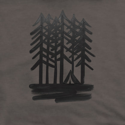 Tall Tree Painting Crewneck Sweatshirt Adventure and Outdoors Themed Sweatshirt