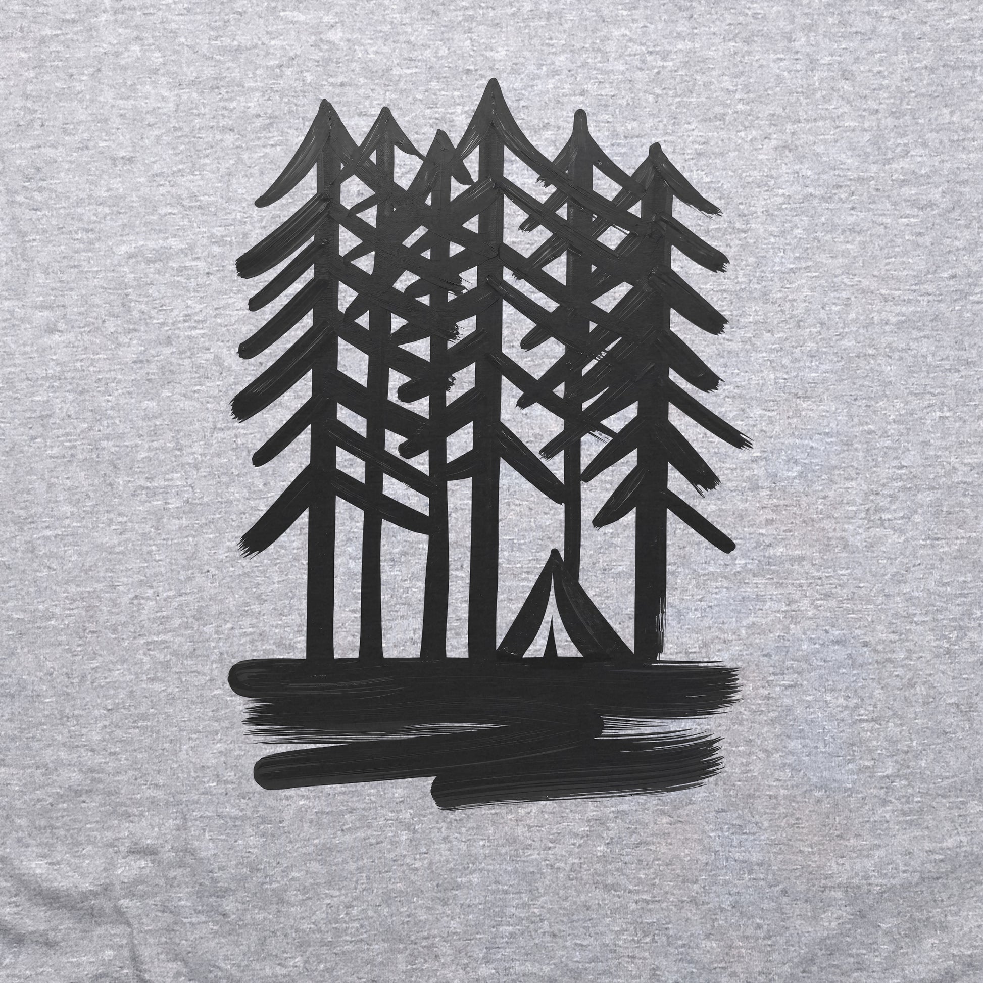 Tall Tree Painting Crewneck Sweatshirt Adventure and Outdoors Themed Sweatshirt