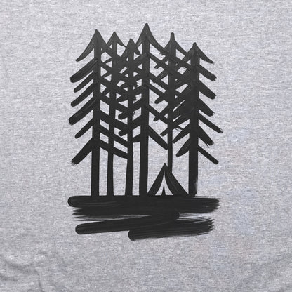 Tall Tree Painting Crewneck Sweatshirt Adventure and Outdoors Themed Sweatshirt