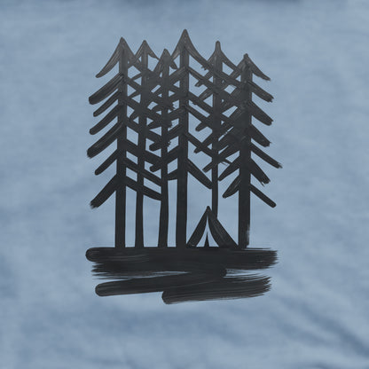 Tall Tree Painting Crewneck Sweatshirt Adventure and Outdoors Themed Sweatshirt