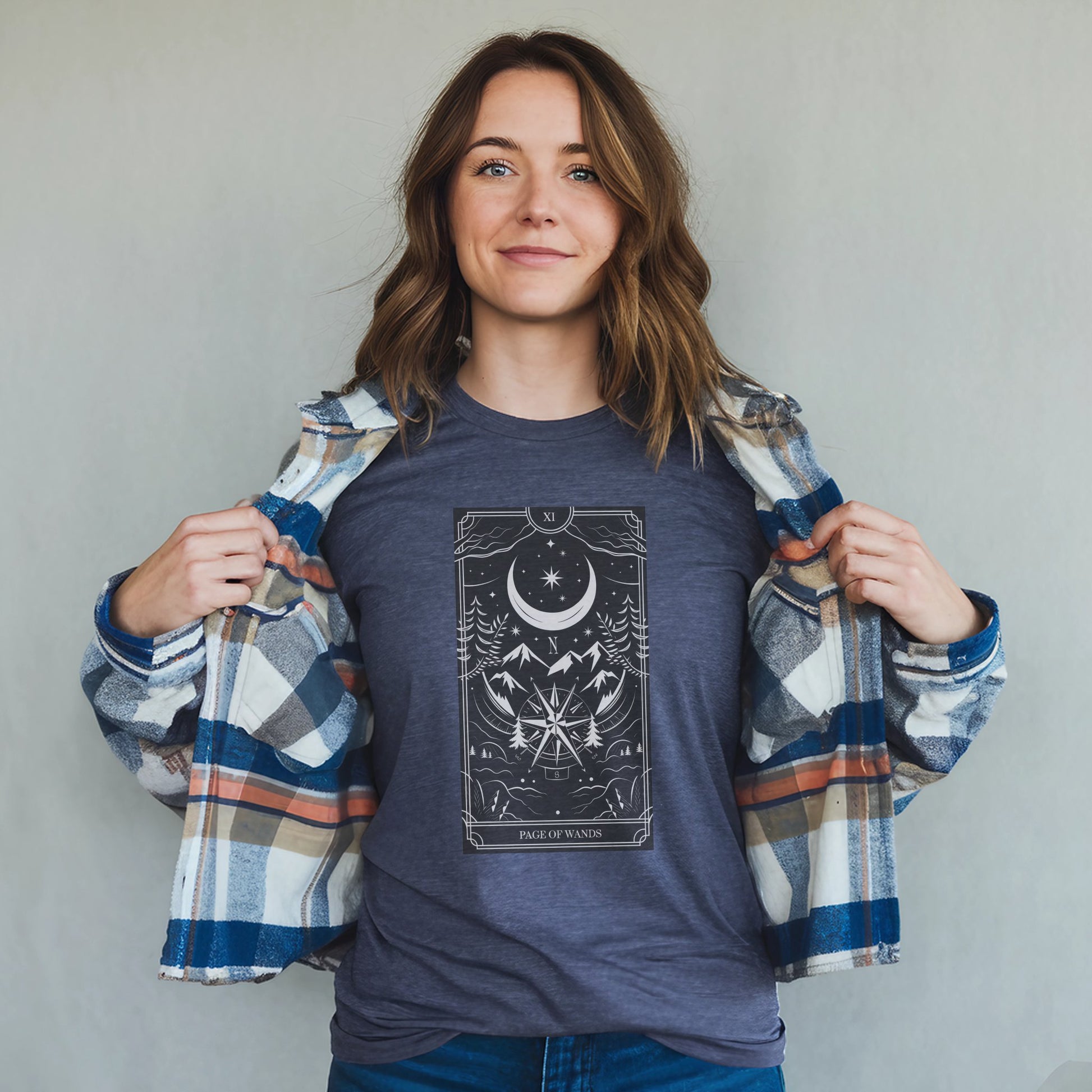 Page of Wands Tarot T-Shirt Adventure and Outdoors Themed T-Shirt