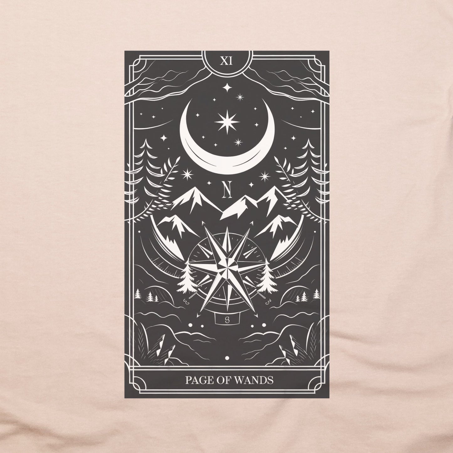 Page of Wands Tarot T-Shirt Adventure and Outdoors Themed T-Shirt