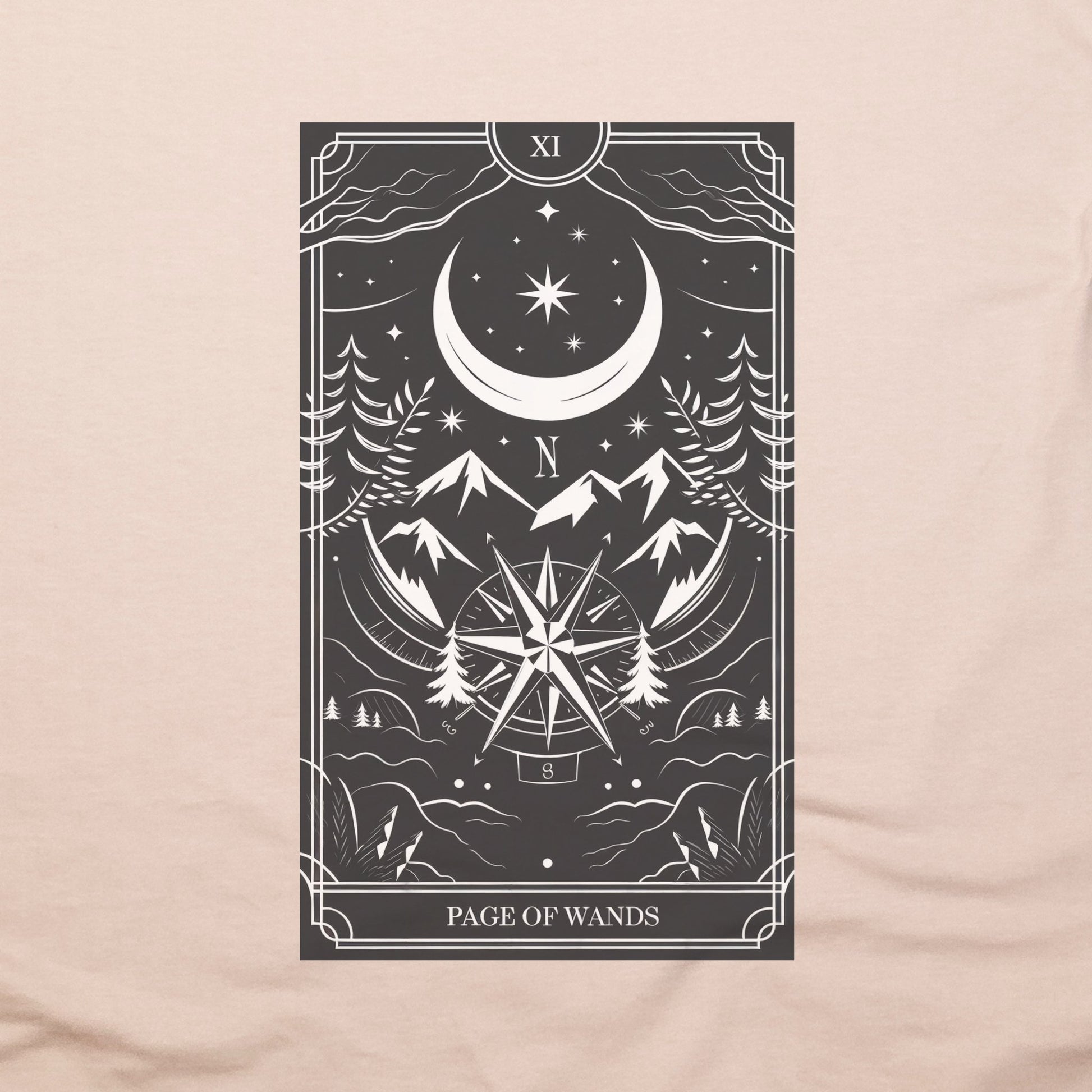 Page of Wands Tarot T-Shirt Adventure and Outdoors Themed T-Shirt