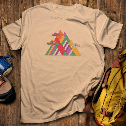 Retro Peaks T-Shirt Sand Adventure and Outdoors Themed T-Shirt