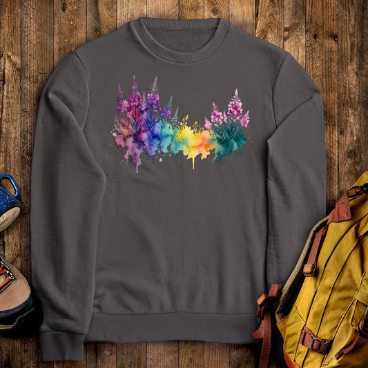 Watercolor Fireweed Crewneck Sweatshirt