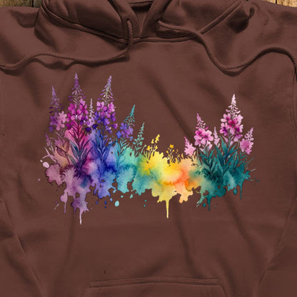 Watercolor Fireweed Hoodie