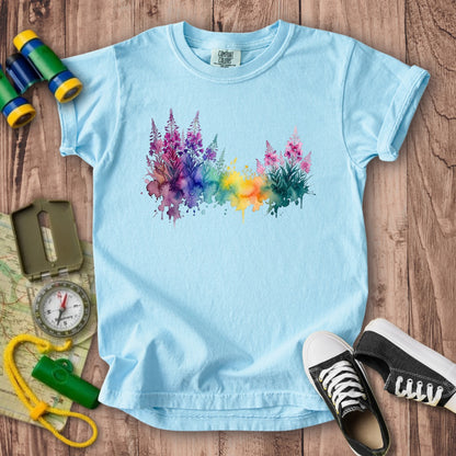 Watercolor Fireweed Kids Cotton T-Shirt