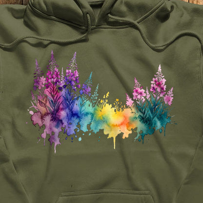 Watercolor Fireweed Hoodie