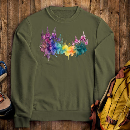 Watercolor Fireweed Crewneck Sweatshirt