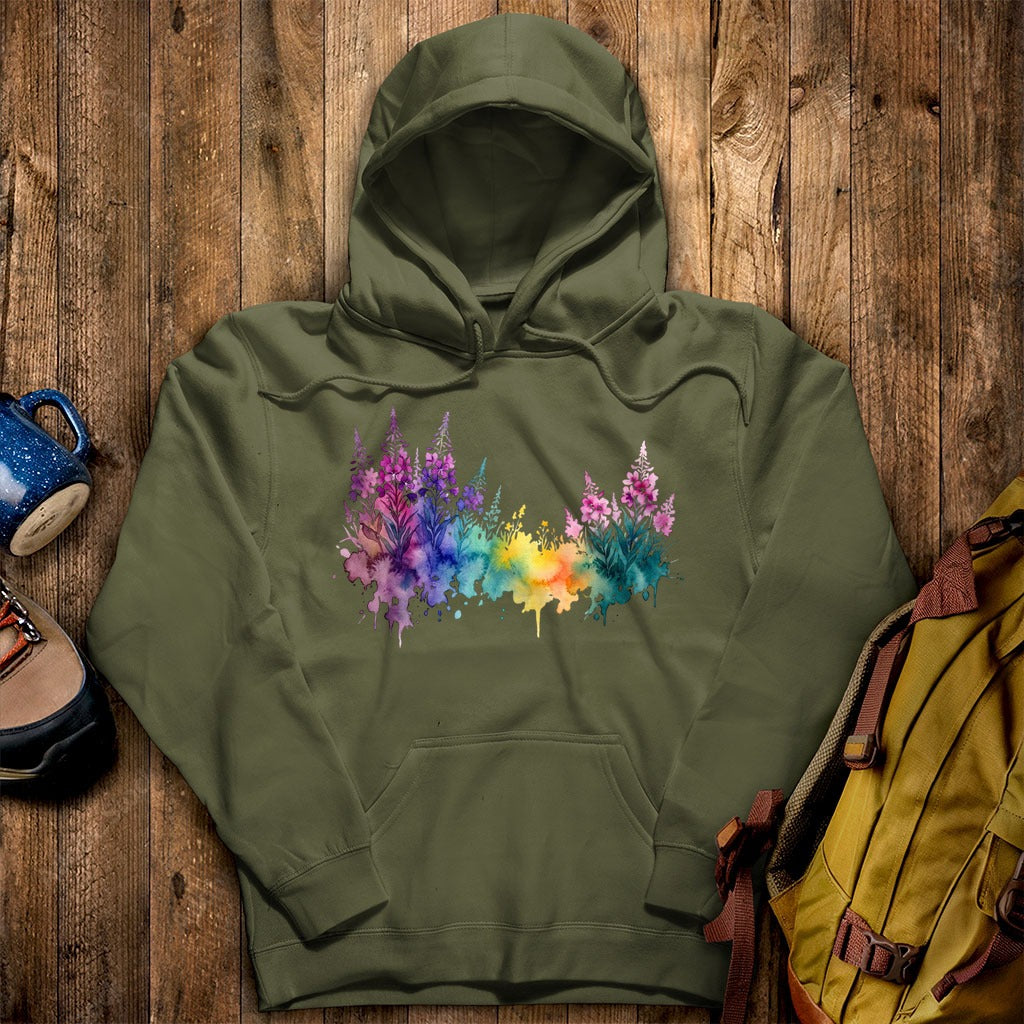 Watercolor Fireweed Hoodie