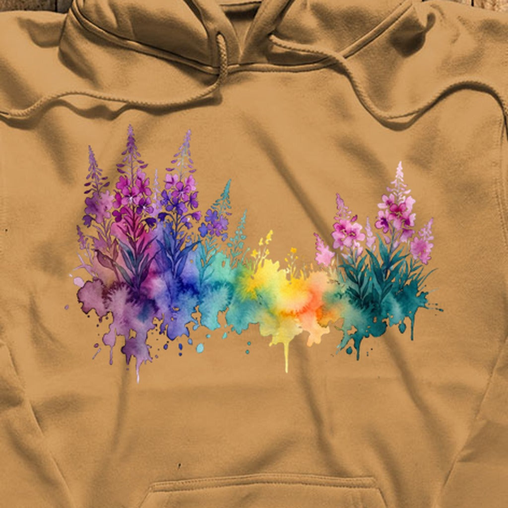 Watercolor Fireweed Hoodie
