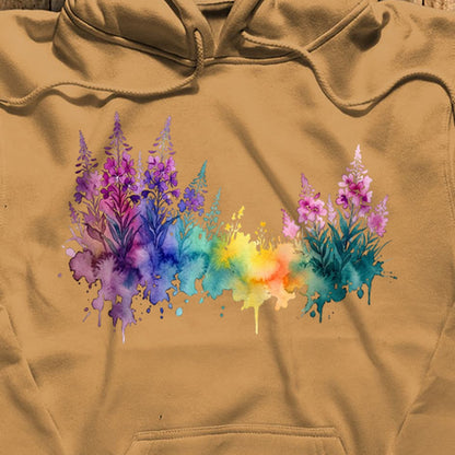 Watercolor Fireweed Hoodie
