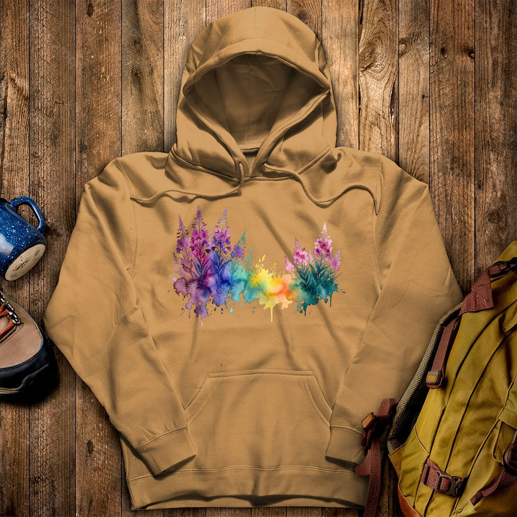 Watercolor Fireweed Hoodie