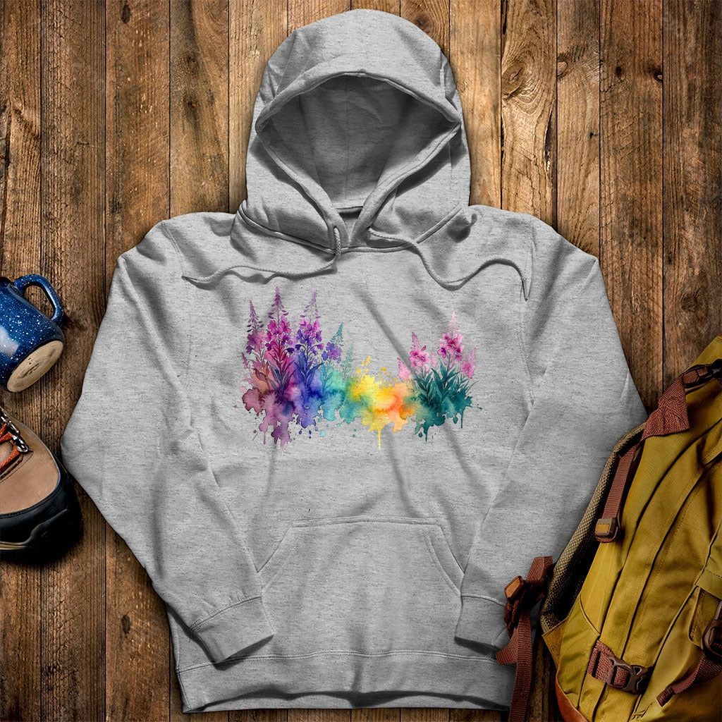 Watercolor Fireweed Hoodie