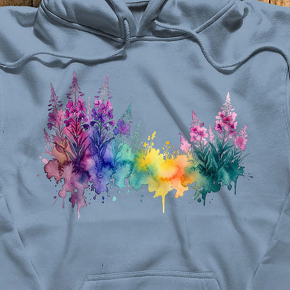 Watercolor Fireweed Hoodie