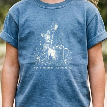 Creature was Stirring Kids Cotton T-Shirt