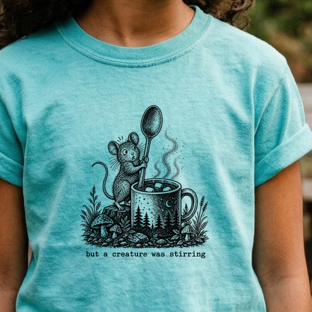 Creature was Stirring Kids Cotton T-Shirt