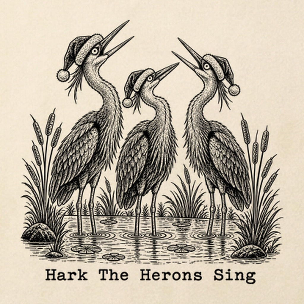 Hark the Herons Sing Cotton T-Shirt