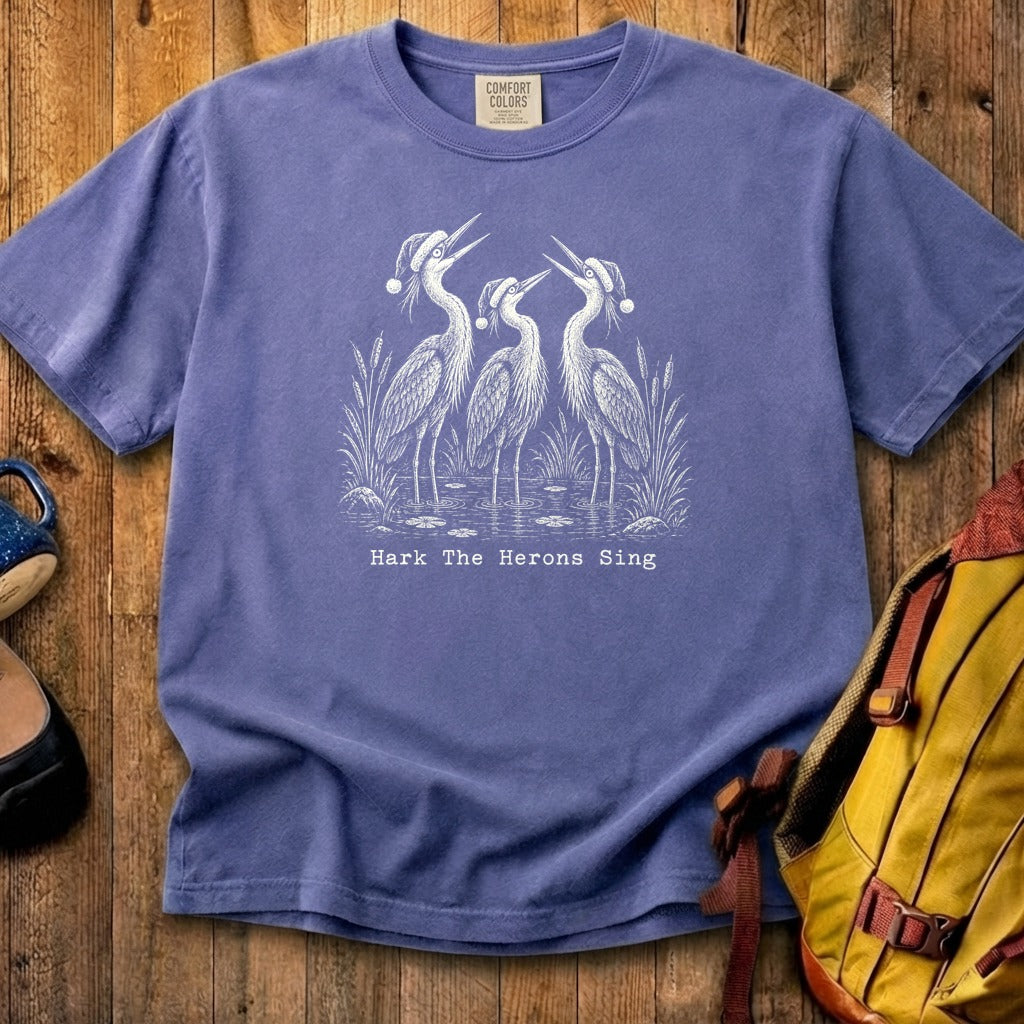 Hark the Herons Sing Cotton T-Shirt