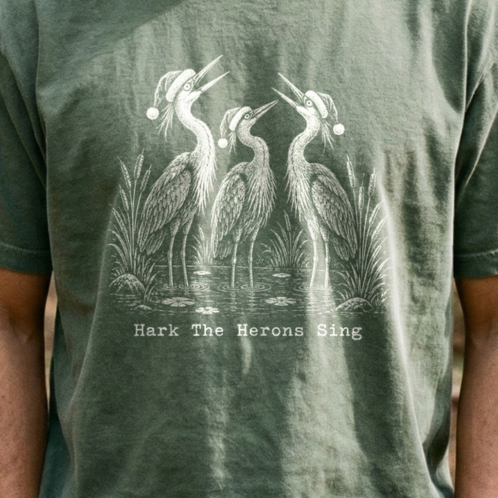 Hark the Herons Sing Cotton T-Shirt