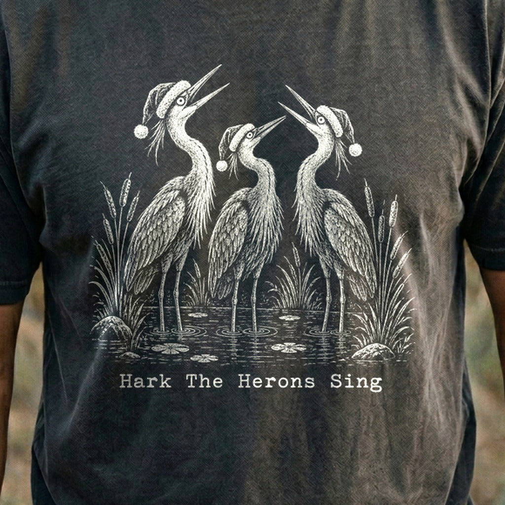 Hark the Herons Sing Cotton T-Shirt