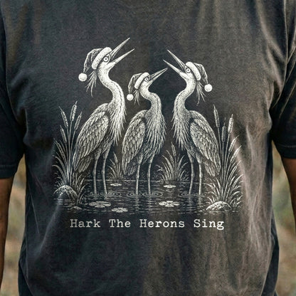 Hark the Herons Sing Cotton T-Shirt