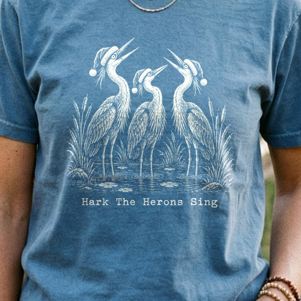 Hark the Herons Sing Cotton T-Shirt