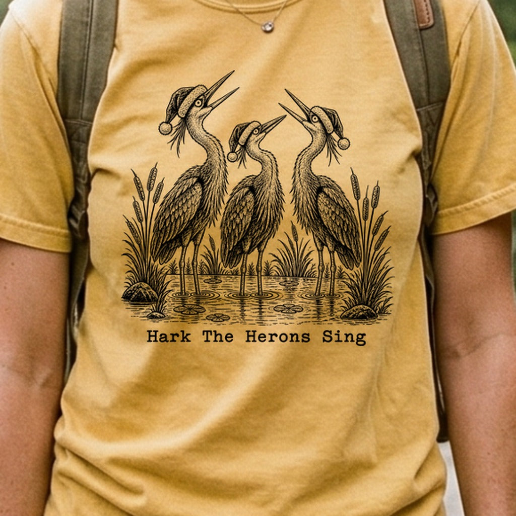 Hark the Herons Sing Cotton T-Shirt
