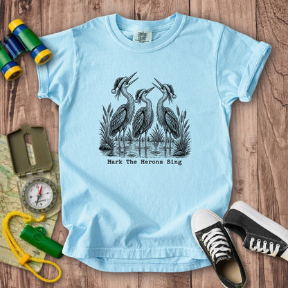 Hark the Herons Sing Kids Cotton T-Shirt