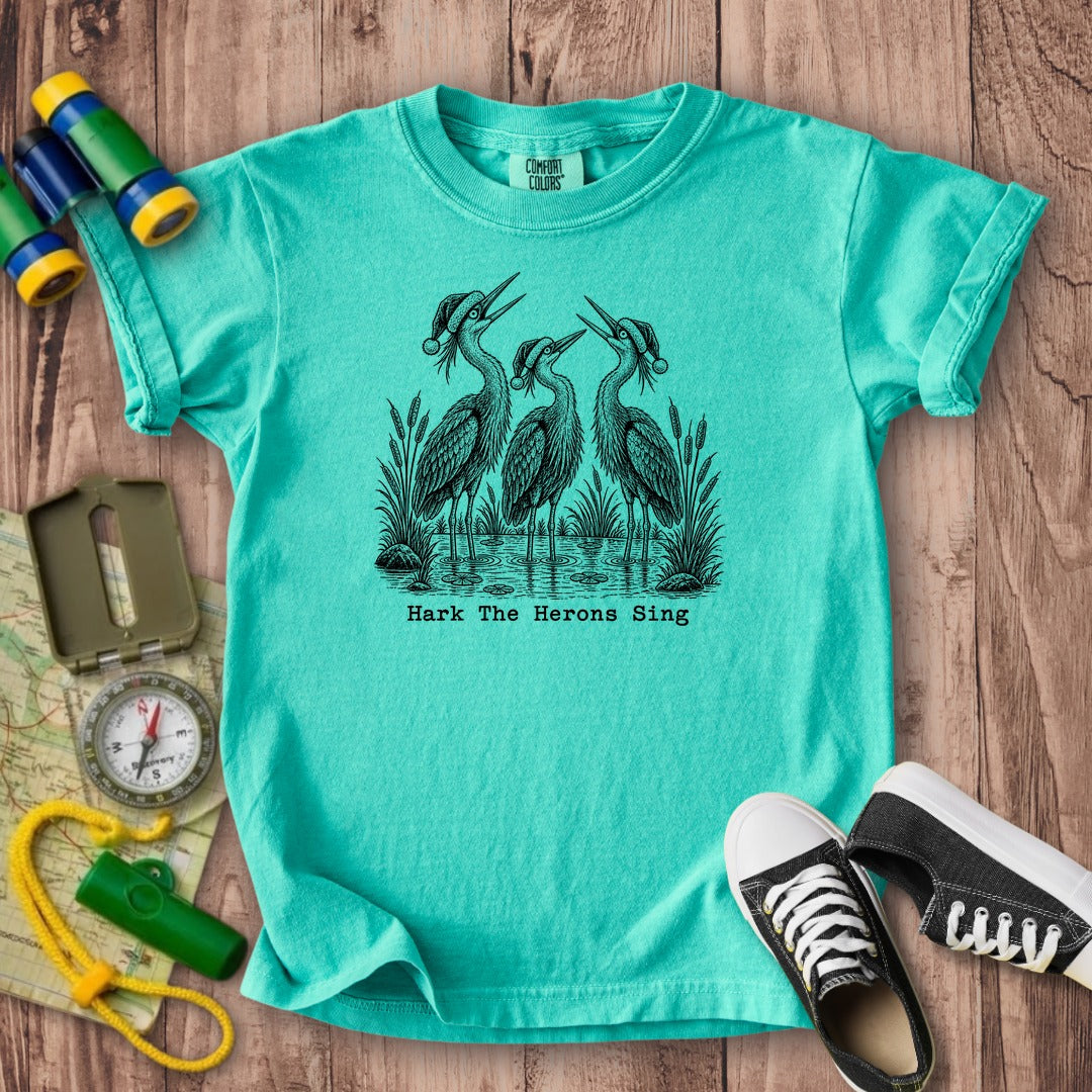 Hark the Herons Sing Kids Cotton T-Shirt