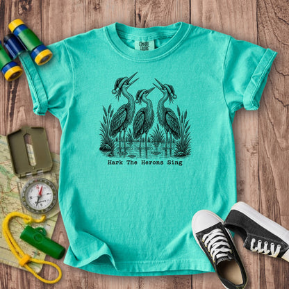 Hark the Herons Sing Kids Cotton T-Shirt