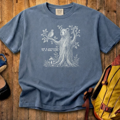 Partridge in a Bear Tree Cotton T-Shirt