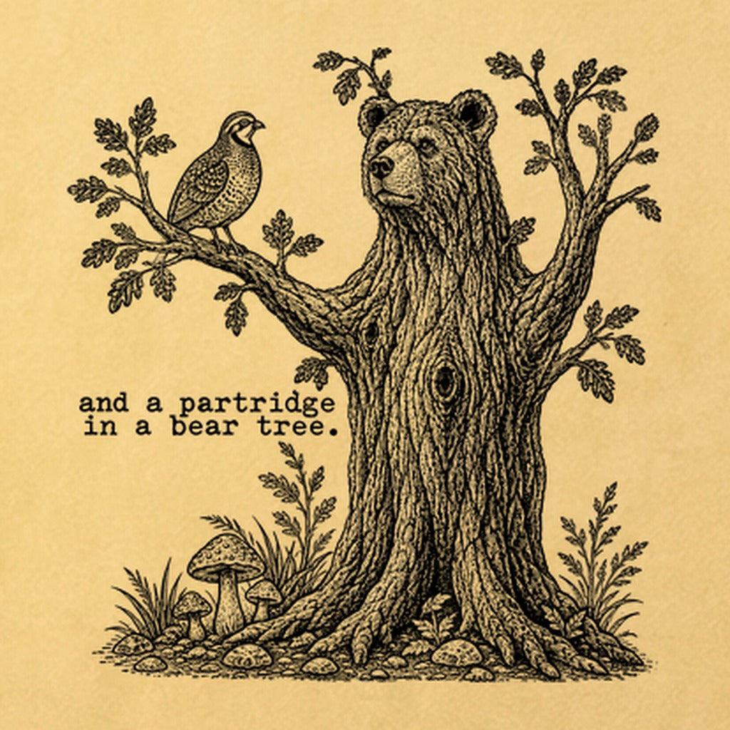 Partridge in a Bear Tree Cotton T-Shirt