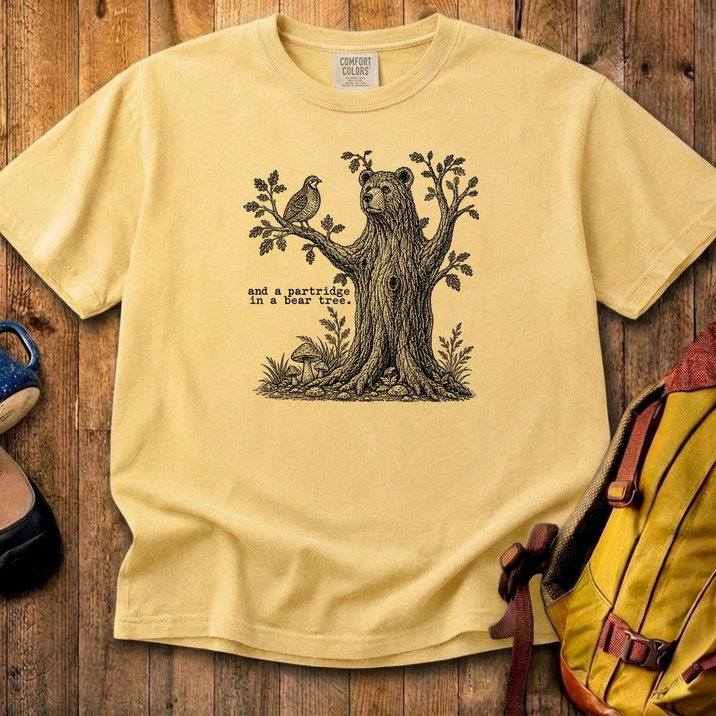Partridge in a Bear Tree Cotton T-Shirt