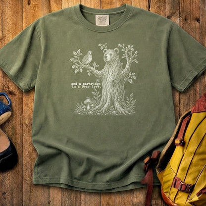 Partridge in a Bear Tree Cotton T-Shirt