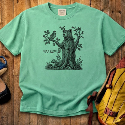 Partridge in a Bear Tree Cotton T-Shirt