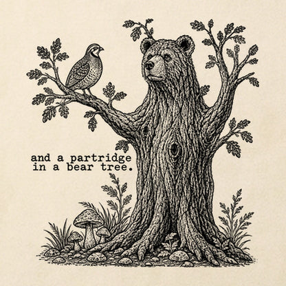 Partridge in a Bear Tree Cotton T-Shirt