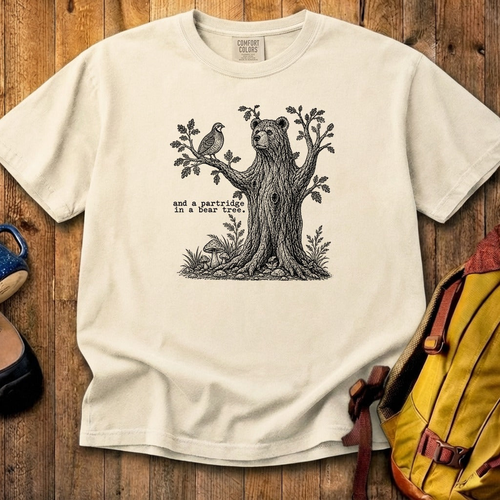 Partridge in a Bear Tree Cotton T-Shirt