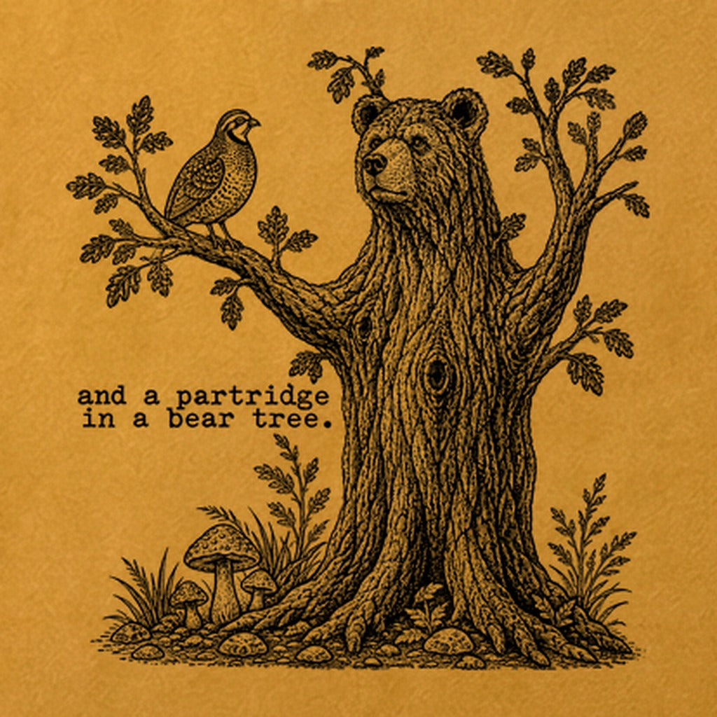 Partridge in a Bear Tree Cotton T-Shirt