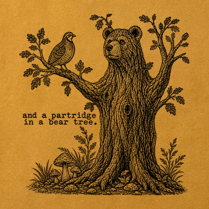 Partridge in a Bear Tree Cotton T-Shirt