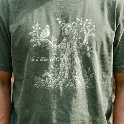 Partridge in a Bear Tree Cotton T-Shirt