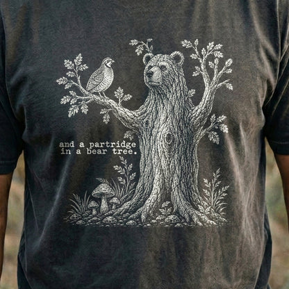 Partridge in a Bear Tree Cotton T-Shirt
