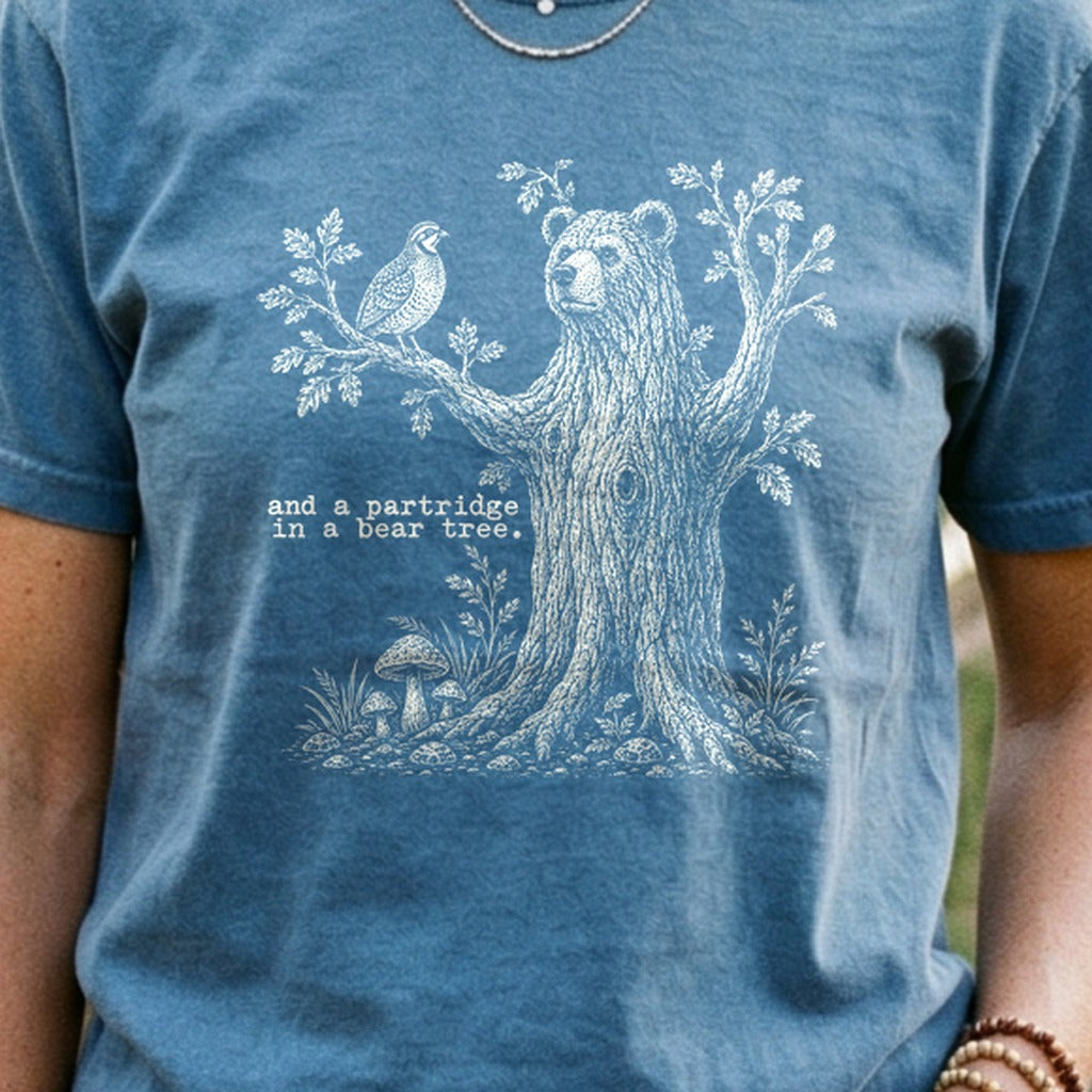 Partridge in a Bear Tree Cotton T-Shirt