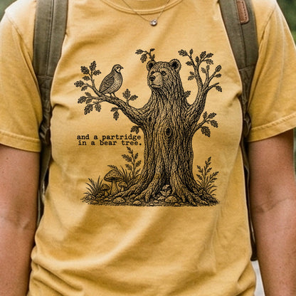 Partridge in a Bear Tree Cotton T-Shirt